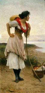 Eugene de Blaas  - paintings - Fruit Vendor
