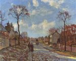 Camille Pissarro  - paintings - The Road to Louveciennes