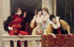 Eugene de Blaas - Peintures - Sur le balcon