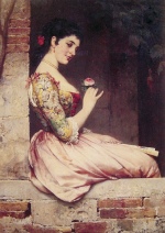 Eugene de Blaas  - paintings - The Rose