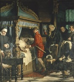 Carl Heinrich Bloch - paintings - Chancellor Niels Kaas hand over the Keys to Christian IV.