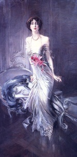 Giovanni Boldini - Peintures - Portrait de Madame Doyen