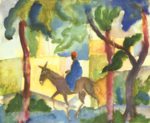 August Macke - Bilder Gemälde - Eselreiter