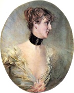 Giovanni Boldini  - Bilder Gemälde - The Countess Ritzer