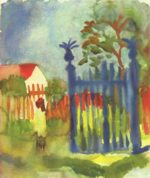 August Macke - Bilder Gemälde - Gartentor