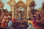 Sandro Botticelli - Bilder Gemälde - Anbetung der Könige