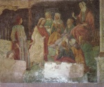 Sandro Botticelli - Bilder Gemälde - Lorenzo Tornabuoni vor den sieben freien Künstlern