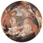 Sandro Botticelli - Bilder Gemälde - Madonna del Magnificat