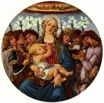 Sandro Botticelli - paintings - Madonna and Child with Eight Angels