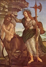 Sandro Botticelli - Bilder Gemälde - Minerva und der Kentaur