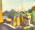 August Macke - Bilder Gemälde - Landschaft bei Hammamet