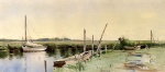 Alfred Thompson Bricher  - Bilder Gemälde - Sailboats in an Inlet