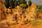 Frederick Arthur Bridgman - Bilder Gemälde - Arab Women at the Town Wall