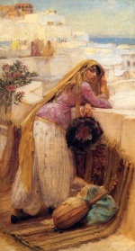 Frederick Arthur Bridgman - Peintures - Sur la terrasse