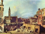 Canaletto - paintings - Stonemasons Yard