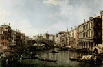 Canaletto - Bilder Gemälde - Il Canale Grande a Rialto