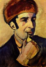 August Macke - Peintures - Portrait de Franz Marc