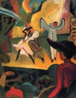 August Macke  - Bilder Gemälde - Russisches Ballett