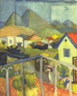 August Macke  - paintings - St. Germain bei Tunis