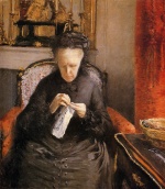 Gustave Caillebotte - Bilder Gemälde - Portrait of Madame Martial Caillebote