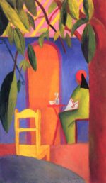 August Macke  - Peintures - Café turc