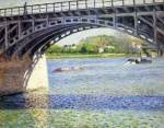 Gustave Caillebotte  - Bilder Gemälde - The Argenteuil Bridge and the Seine