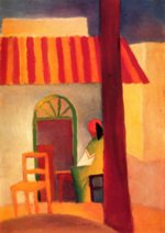 August Macke  - Peintures - Café turc