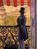 Gustave Caillebotte  - Bilder Gemälde - The Man on the Balcony