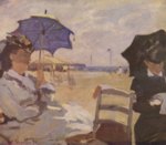 Claude Monet - Bilder Gemälde - Am Strand von Trouville