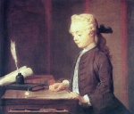 Jean Simeon Chardin - Bilder Gemälde - Boy with a Spinning Top (Auguste Gabriel Godefroy)