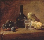 Jean Simeon Chardin - Bilder Gemälde - Still Life with Plums