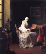 Jean Simeon Chardin - Bilder Gemälde - The Canary