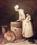Jean Baptiste Siméon Chardin  - Peintures - La fille de cuisine
