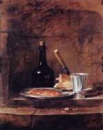 Jean Simeon Chardin  - Bilder Gemälde - The Silver Goblet