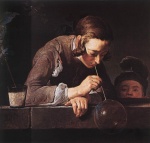 Jean Simeon Chardin  - Bilder Gemälde - The Soap Bubble