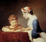 Jean Simeon Chardin  - Bilder Gemälde - The Teacher