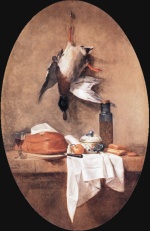Jean Simeon Chardin  - paintings - Wild Duck with Olive Jar