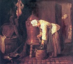 Jean Baptiste Siméon Chardin  - Peintures - Femme à la citerne