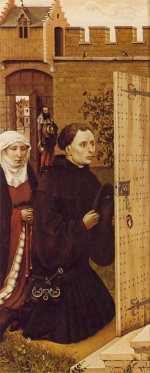 Robert Campin - paintings - Merode Altarpiece (left wing)