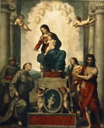Correggio - Bilder Gemälde - Madonna with St. Francis