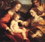 Correggio - Bilder Gemälde - The Mystic Marriage of St. Catherine