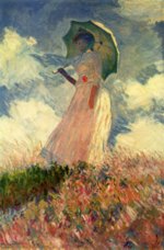 Claude Monet - Bilder Gemälde - Frau mit Sonnenschirm