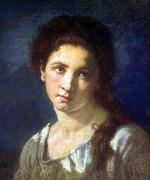 Thomas Couture - Peintures - La fille de l´artiste