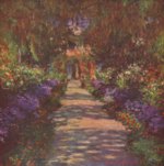 Claude Monet - Bilder Gemälde - Gartenweg