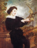 Thomas Couture - Bilder Gemälde - The Falconer