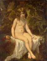 Thomas Couture - Bilder Gemälde - The Little Bather