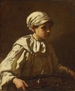 Thomas Couture - Peintures - Le petit pâtissier