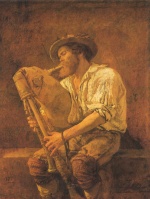 Thomas Couture - Bilder Gemälde - The Player of Cormeuse