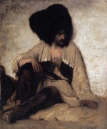 Frank Duveneck - Bilder Gemälde - Caucasian Soldier