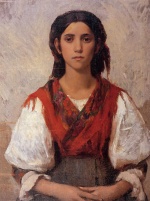 Frank Duveneck - Bilder Gemälde - Florentine Flower Girl